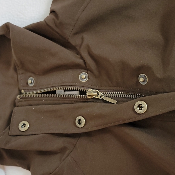Laura Ashley Women's Brown Roll Tab Zip Up Jacket, PM - Picture 4 of 9